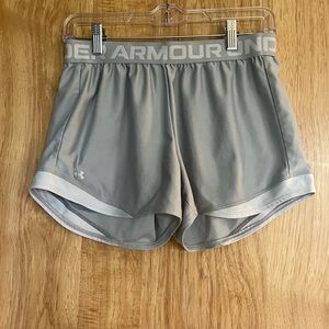 Under Armour Gray Athletic Shorts Lightweight Moisture-Wicking